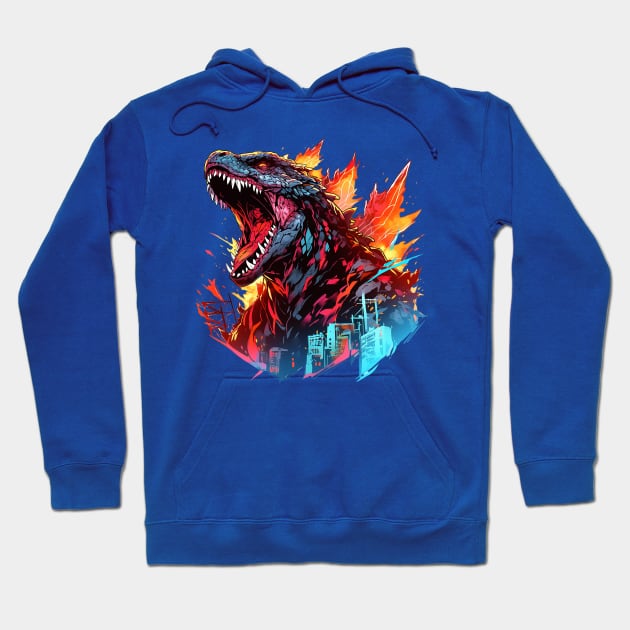 godzilla Hoodie by piratesnow